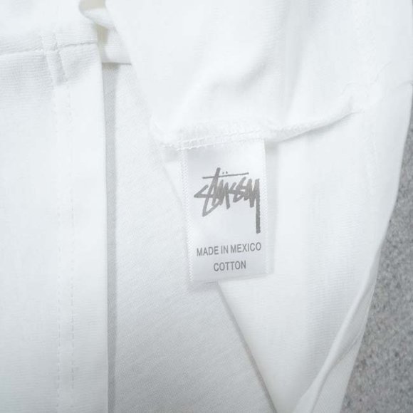 STUSSY Red Big Heart T-Shirt - White Short Sleeve - Picture 3 of 15